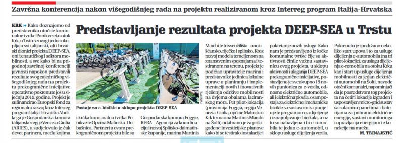 Predstavljanje rezultata projekta DEEP-SEA u Trstu