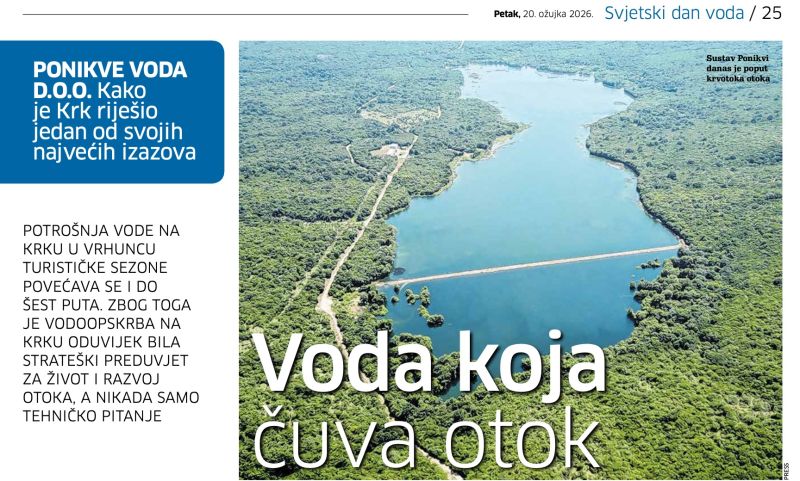 Novi list, voda koja čuva otok