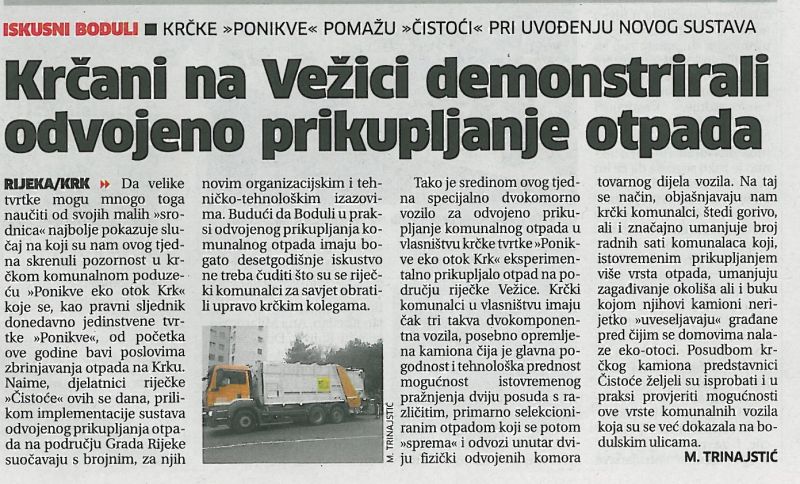 Krčani na Vežici demonstrirali odvojeno prikupljanje otpada